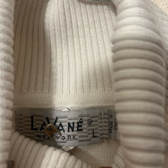 Men’s Lavane White turtleneck sweater - Picture 6 of 6